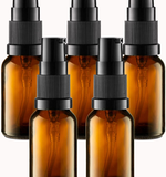 VitalUp Refillable Glass Amber Pump Bottles 1