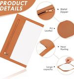 Leather Makeup Bag with Clear Windows 4