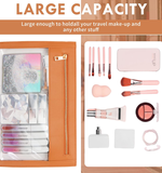 Leather Makeup Bag with Clear Windows 5