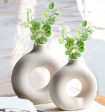 Boho White Ceramic Vase 6